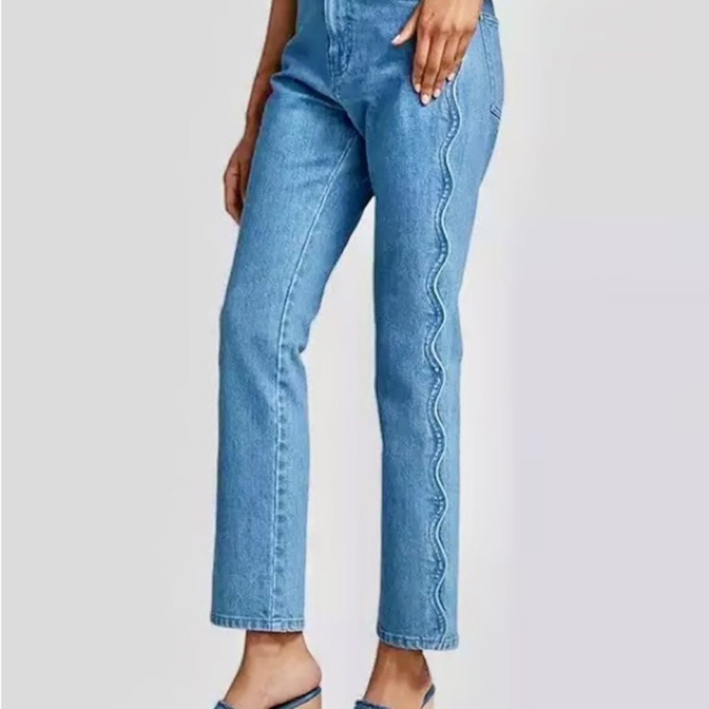 Derek Lam 10 Crosby — Paloma Wavy Tuxedo Stripe Jeans